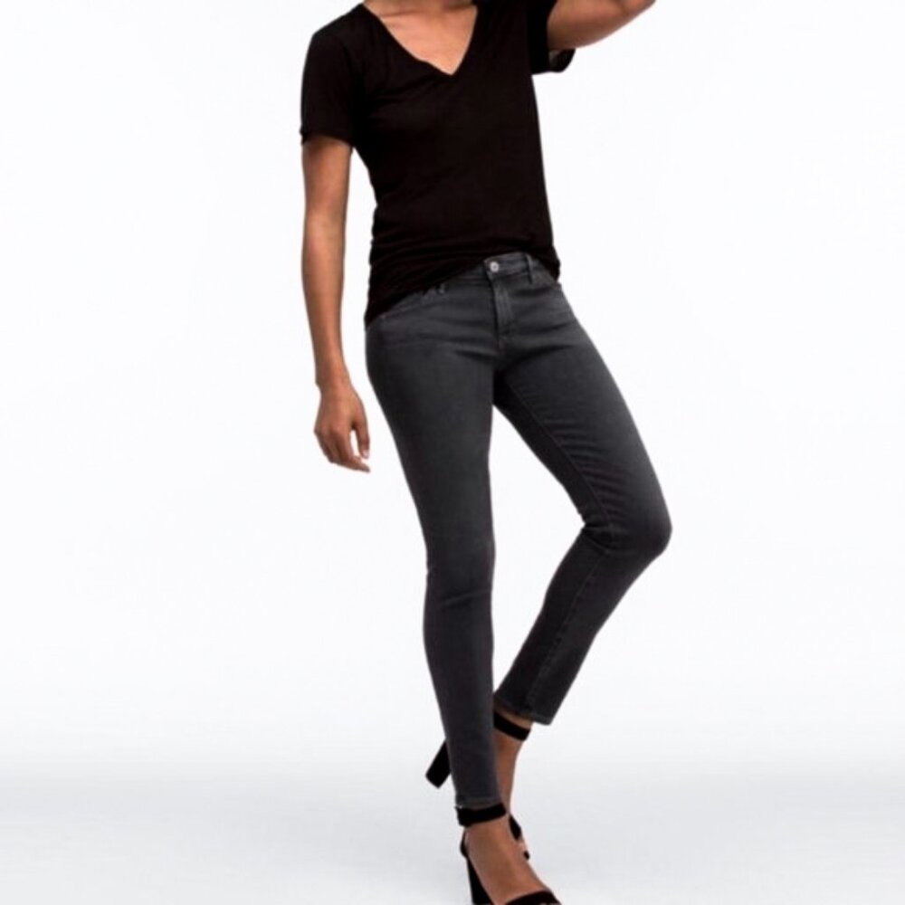 NWT Ag Adriano Goldschmied The Legging Ankle dark gray Jean 24